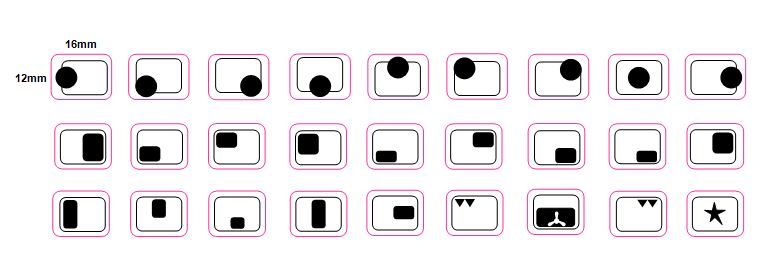 9 ring cooker top markings