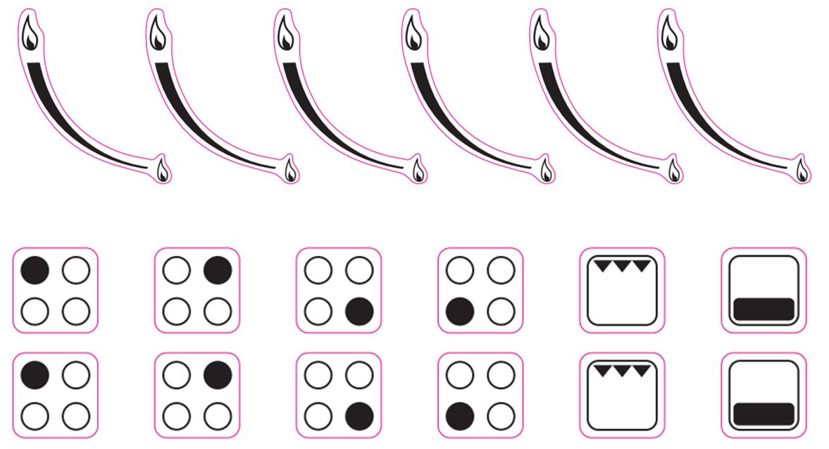 Hob cooker top
gas flame sticker set