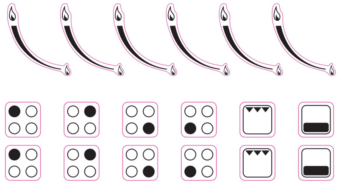 Hob cooker top
                        gas flame sticker set